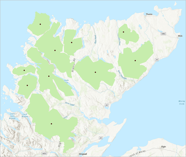 Schwerpunkte für Wildland in Schottland