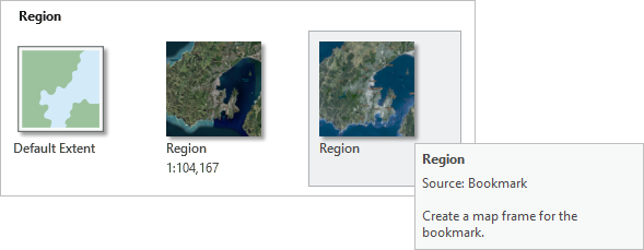Liste der Kartenrahmen von "Region"