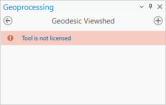 Das Werkzeug "Geodätisches Sichtfeld" aus der Sicht eines nicht lizenzierten Benutzers