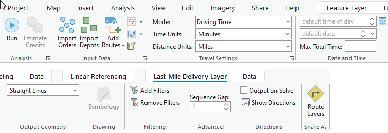 "Last-Mile-Delivery-Layer" auf dem Menüband