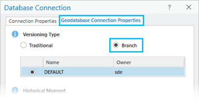 Dialogfeld "Geodatabase-Verbindungseigenschaften"
