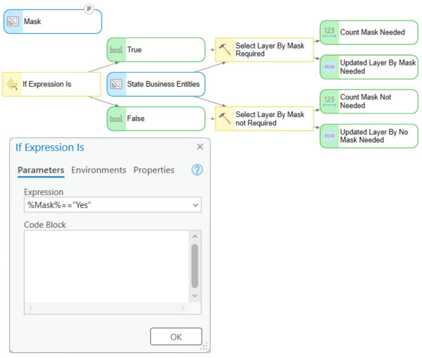 Werkzeug "Wenn Ausdruck gleich" in ModelBuilder