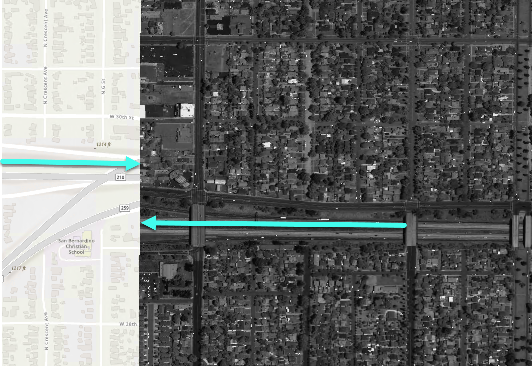 Unorthorectified Image Example