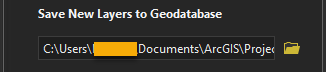 Save New Layers to Geodatabase