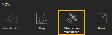 Create Observation Workbench From Start Page