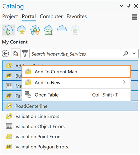 Add features to the current map