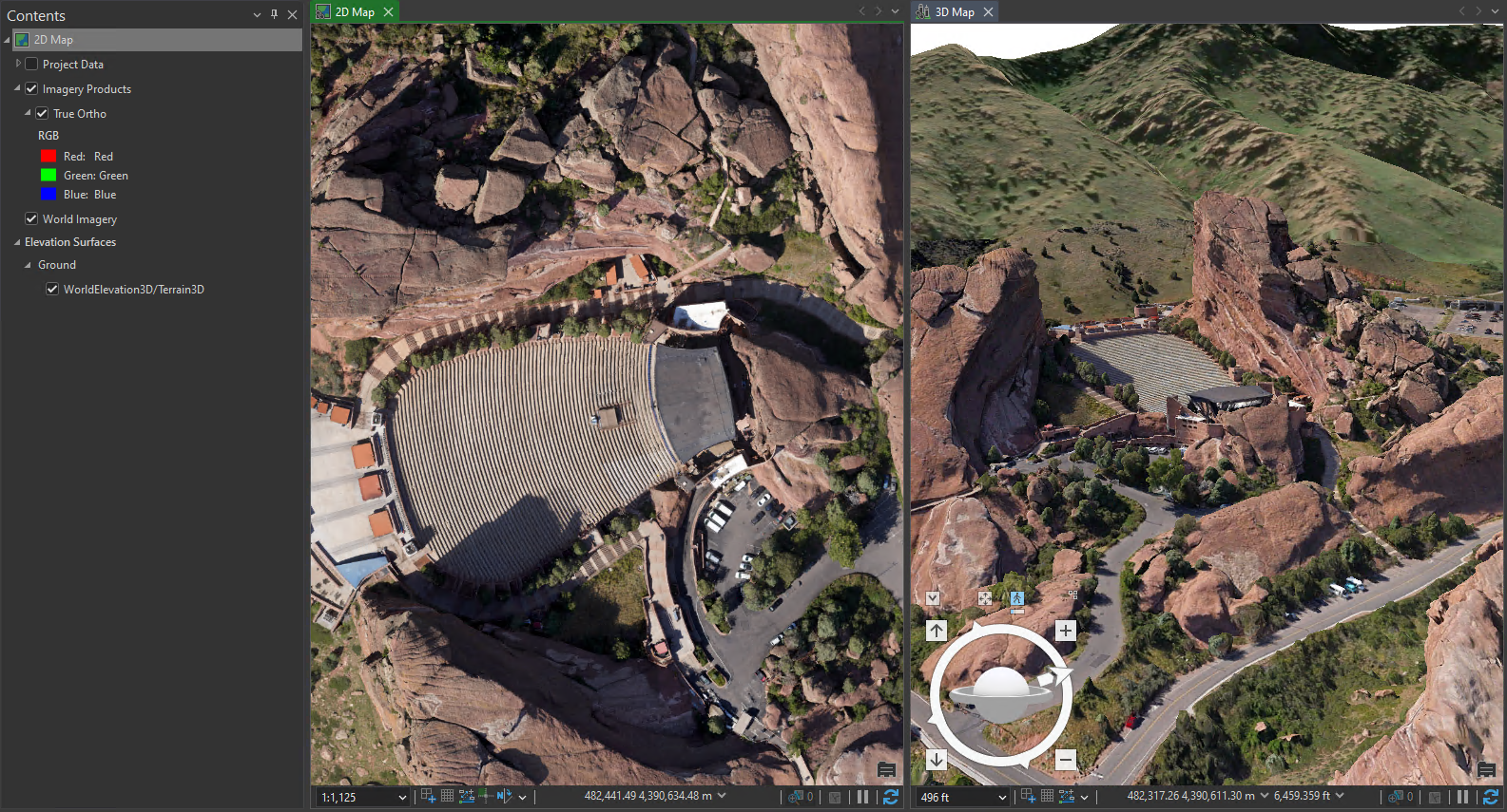 Image of linked views in Drone2Map