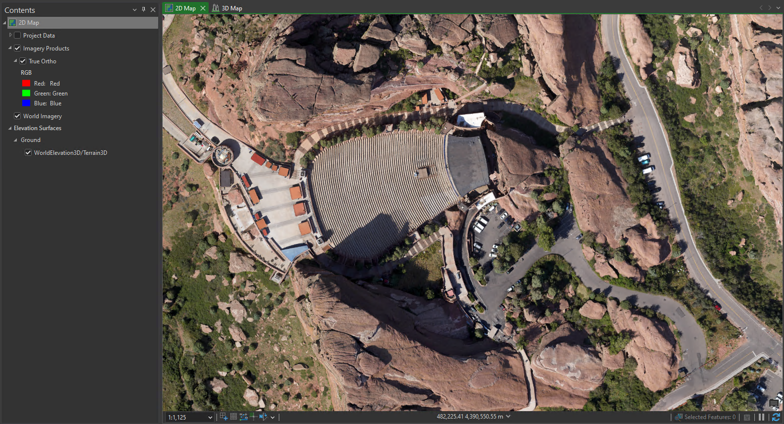 Image of a 2D view in Drone2Map