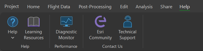 New Help tab in Drone2Map