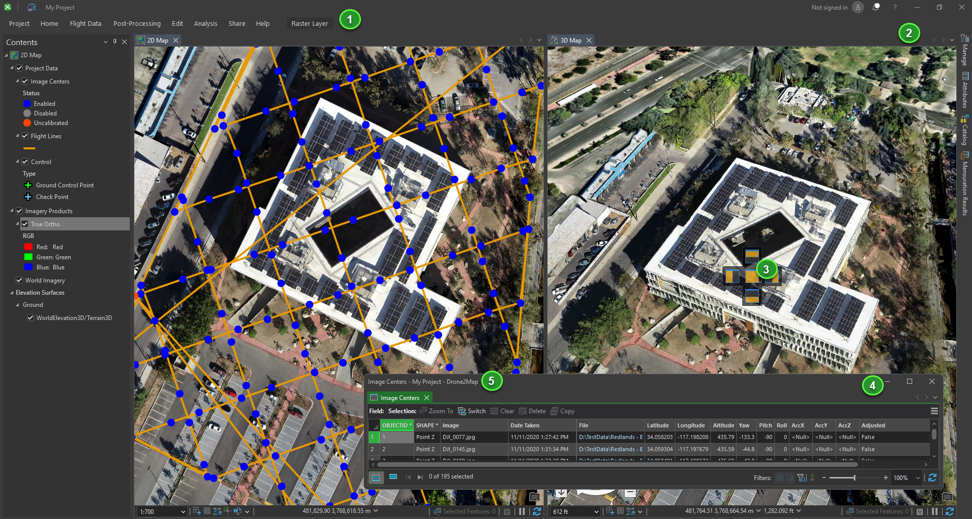 ArcGIS Drone2Map user interface with customizations