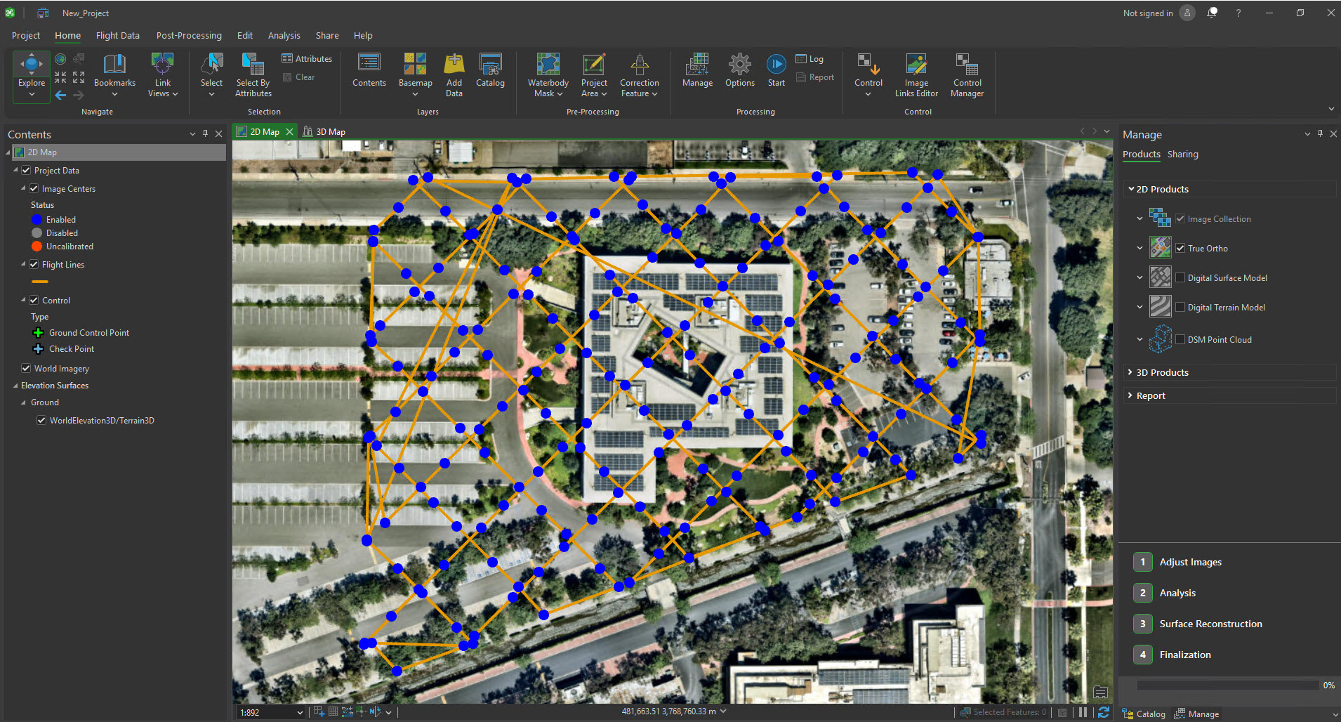 An ArcGIS Drone2Map project