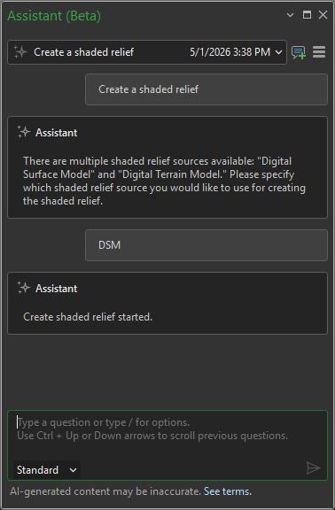 New AI Assistant beta pane for Drone2Map