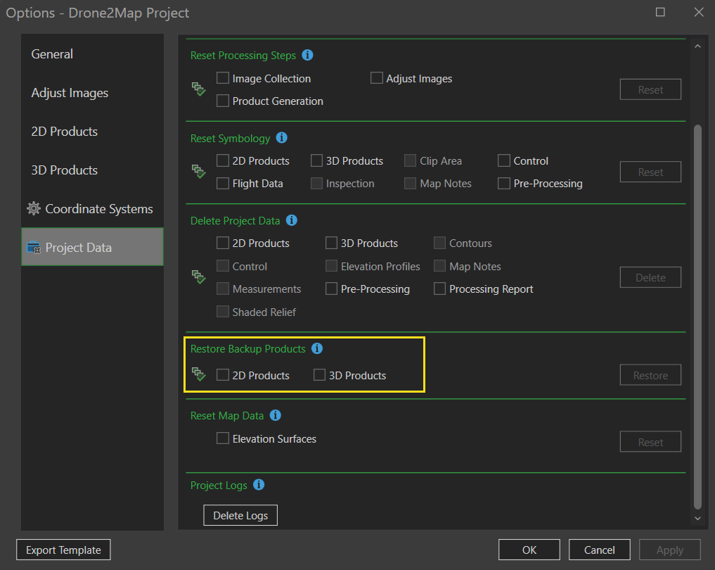 New product backup options