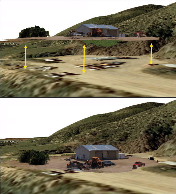 3D elevation offset