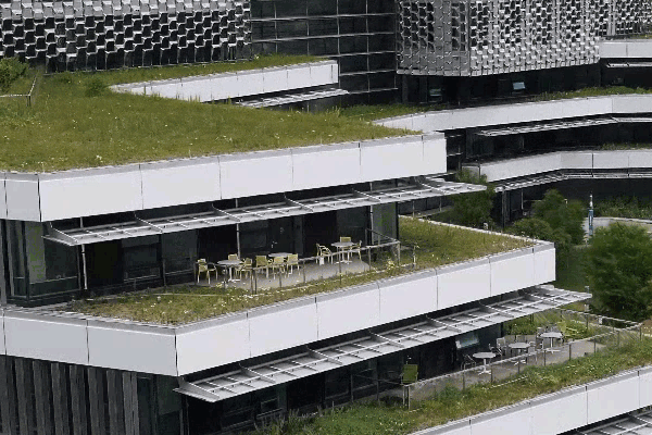 Gaussian splat layer of a building