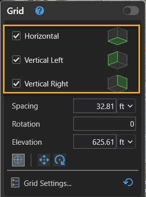 Horizontal and vertical grid options