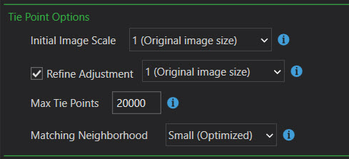 Tie Point Options
