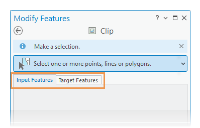 Clip target features