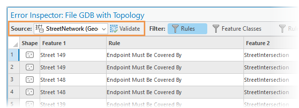 Error Inspector Validate