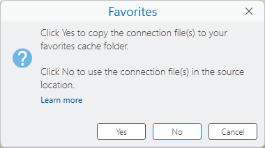 Favorites prompt