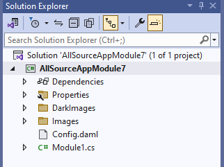 AllSource Add-in Project content NewAllSourceContent