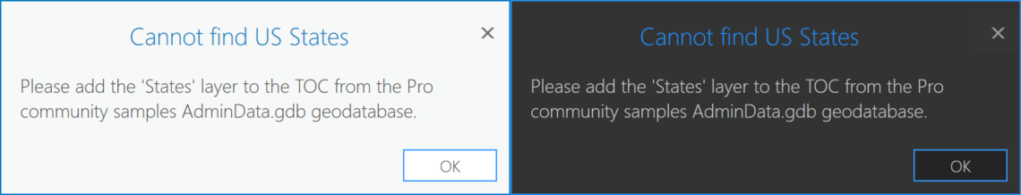 ArcGIS Pro MessageBox MessageBox