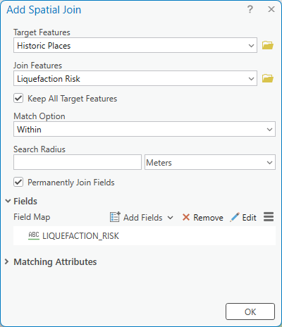 Add Spatial Join dialog box