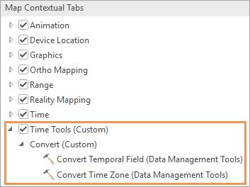 Custom contextual tab with a group that contains two geoprocessing tools