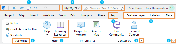 ArcGIS Pro ribbon
