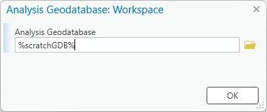 Analysis Geodatabase parameter inline variable substitution
