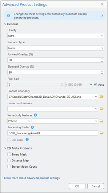 Advanced settings for multiple products