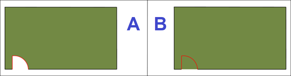 A diagram showing the difference between a closed and an unclosed door on a unit.