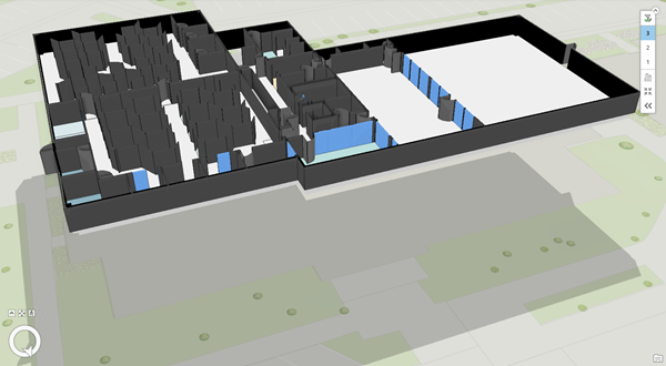 The floor filter is configured to show only the third floor and is collapsed into the simplified toolbar view.