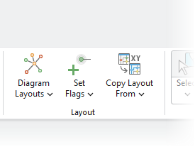 Layout group on the Network Diagram tab