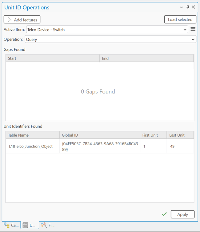 Query operation on a Fiber following the Reset Unit IDs operation