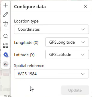 Edit in Map view pane