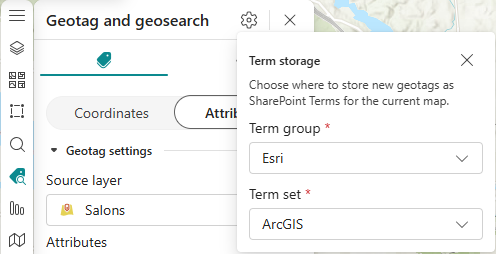 Term storage pane