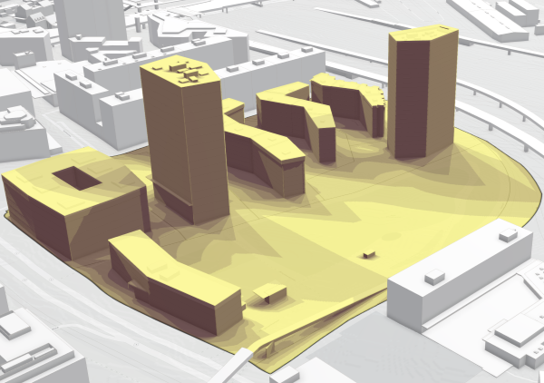 Sunlight analysis for a plan study area