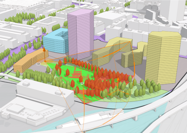 Viewshed analysis for recreational spaces