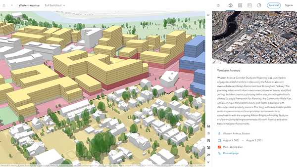 Viewing experience for a plan in Boston, Massachusetts