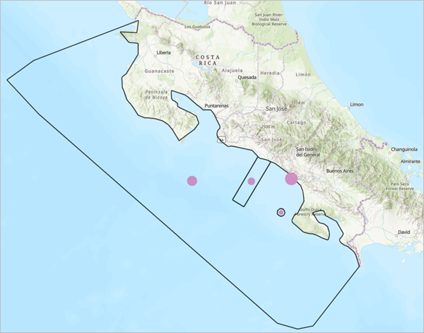 Resumir avistamientos de ballenas dentro de áreas marinas protegidas.