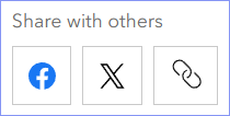 Facebook, X y botones de URL corta