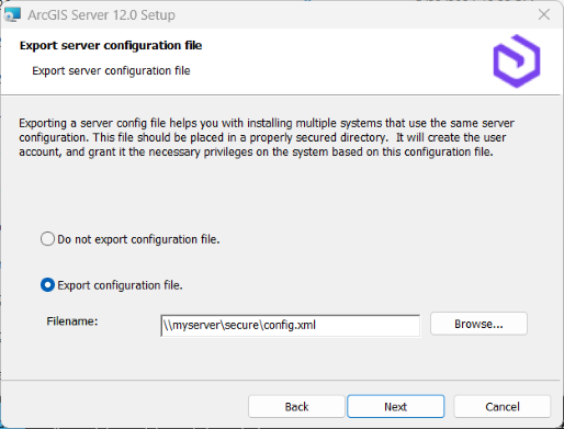Exporte un archivo de configuración del servidor.