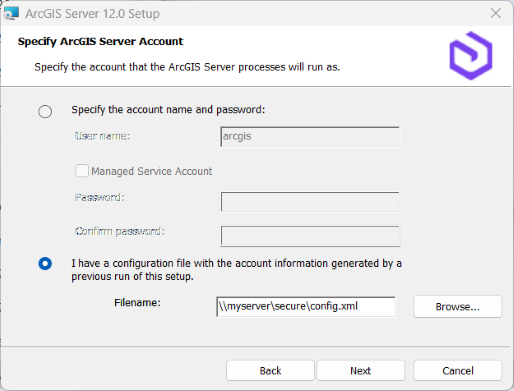 Importe un archivo de configuración del servidor.