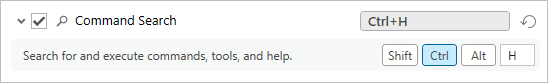 Acceso directo actualizado para el comando Búsqueda de comandos