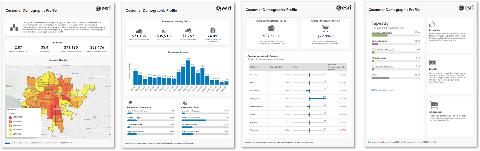 Informe de perfil demográfico de clientes