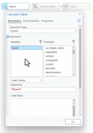 Herramienta Calcular valor con la lista Variable y Funciones