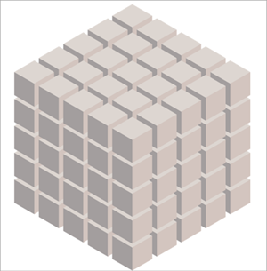 Diagrama de un cubo de cuadrícula