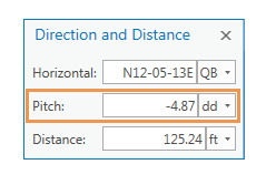 Boîte de dialogue Direction and Distance (Direction et distance)