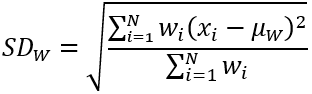 Équation de l’écart type pondéré